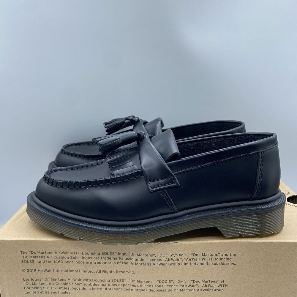 Dr Martens Adrian Loafers Black Adult EU 37 USM 5 USL 6 Tassels Boho NWOB